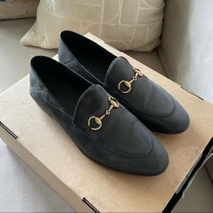 Black Gucci Jordaan Loafers (Size 38)